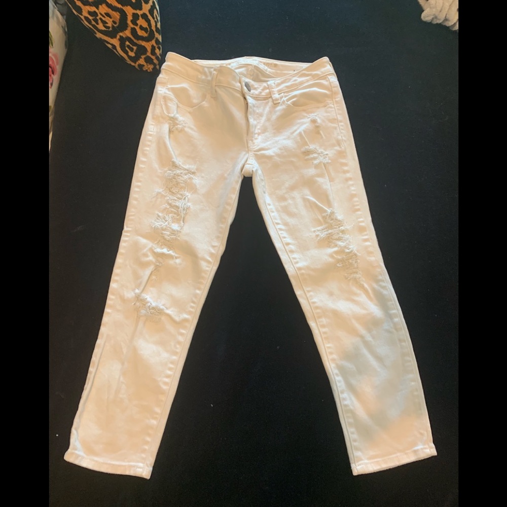 White American Eagle crop Jeggings